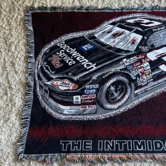 Vintage Dale Earnhardt The Intimidator #3 NASCAR Throw Blanket Tapestry 57×44 EU - Picture 4 of 10